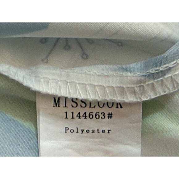 MISSLOOK Men's Short Sleeve Button Down Diamond Shaped White 2XL - Picture 5 of 6